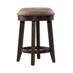 Table console de bar 4 pièces et 3 tabourets | Bois d'hévéa | Station de charge intégrée | Marron selle