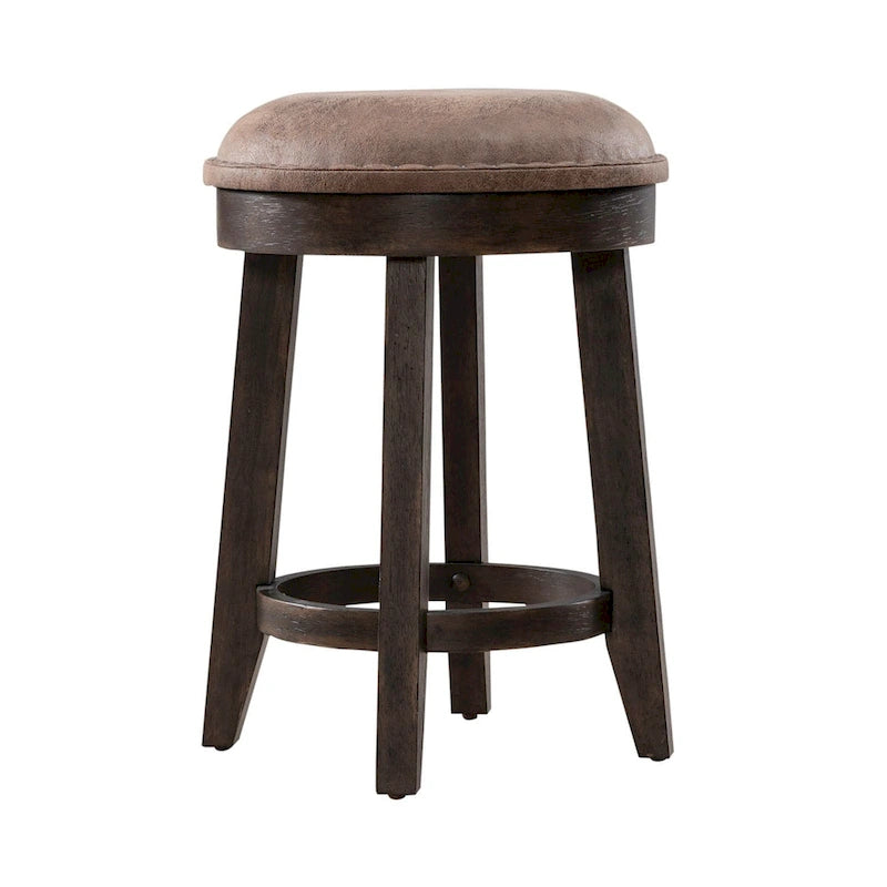 Table console de bar 4 pièces et 3 tabourets | Bois d'hévéa | Station de charge intégrée | Marron selle