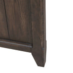 Table console de bar 4 pièces et 3 tabourets | Bois d'hévéa | Station de charge intégrée | Marron selle