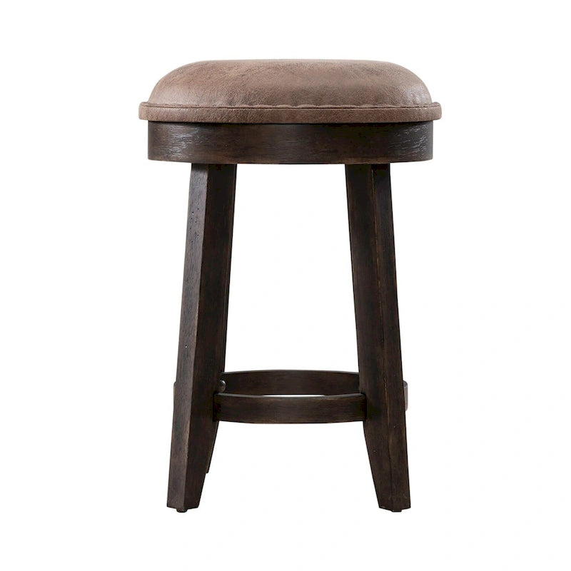Table console de bar 4 pièces et 3 tabourets | Bois d'hévéa | Station de charge intégrée | Marron selle