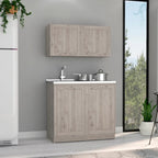 TUHOME Zurich Cabinet Set with 2 Inner Shelves - N/A