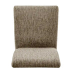 Lot de 2 chaises de salle à manger droites en tissu | Revêtement beige | Pieds évasés | Entièrement assemblées