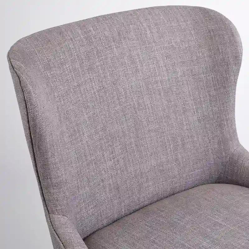 Chaises de salle à manger capitonnées à oreilles de style milieu de siècle, lot de 2 | Similicuir ou Lin | Pieds Noyer | H 82,5 cm