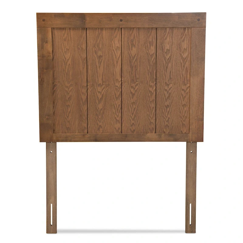 Tête de lit en bois à lattes couleur noyer cendré de transition | Bois d'hévéa | 5 options de hauteur | Taille jumeau