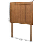 Tête de lit en bois à lattes couleur noyer cendré de transition | Bois d'hévéa | 5 options de hauteur | Taille jumeau