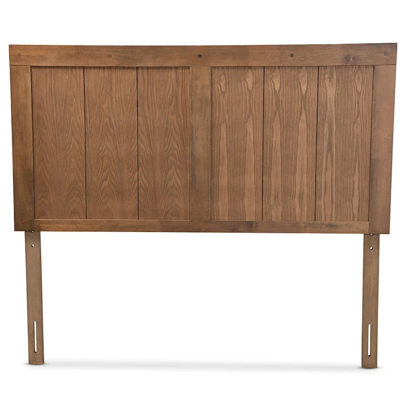 Tête de lit en bois à lattes couleur noyer cendré de transition | Bois d'hévéa | 5 options de hauteur | Taille jumeau