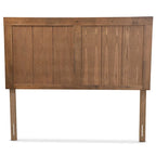 Tête de lit en bois à lattes couleur noyer cendré de transition | Bois d'hévéa | 5 options de hauteur | Taille jumeau