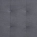 Lit plateforme à dossier haut capitonné en velours | Pieds coniques | Lattes en bois | Gris/Marron foncé | Grand lit/Très grand lit