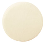 Pouffe rond en fausse peau de mouton | Crème | Base en métal noir mat | Hauteur d'assise 45,7 cm | Nettoyage des taches