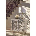 Elyse White Three-shelf Accent Cabinet