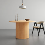 Table de cuisine ronde Table à manger en bois massif