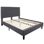 Lit plateforme capitonné avec matelas à ressorts ensachés de 25 cm