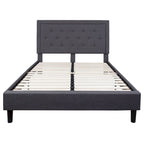 Lit plateforme capitonné avec matelas à ressorts ensachés de 25 cm