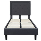 Lit plateforme capitonné avec matelas à ressorts ensachés de 25 cm