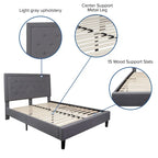 Lit plateforme capitonné avec matelas à ressorts ensachés de 25 cm