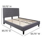 Lit plateforme capitonné avec matelas à ressorts ensachés de 25 cm