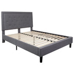 Lit plateforme capitonné avec matelas à ressorts ensachés de 25 cm