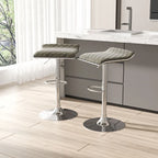 Lot de 4 tabourets de bar pivotants sans dossier en similicuir réglables en hauteur | Structure en métal | 150 kg | 5 couleurs