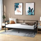 Cadre de lit de repos métallique de taille double pour salon ou chambre à coucher