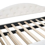 Lit de repos en velours touffeté double avec lit gigogne | Chargement USB et Type-C | Cadre en MDF | Pas besoin de sommier tapissier