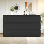 Minimalist Design Wooden Storage Dresser with Six Drawers