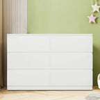 Commode de rangement minimaliste en bois à six tiroirs