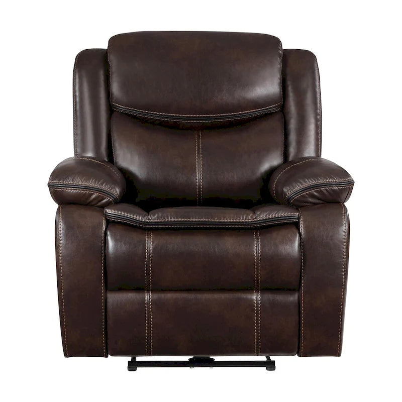 Fauteuil inclinable électrique marron foncé | Similicuir | Accoudoirs coussinés | Port USB | Ressorts en S et ressorts ensachés