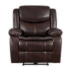 Fauteuil inclinable électrique marron foncé | Similicuir | Accoudoirs coussinés | Port USB | Ressorts en S et ressorts ensachés