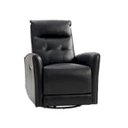 Fauteuil inclinable électrique en cuir véritable | Appuie-tête et repose-pieds électriques | Port USB | 150 kg | Pivotant et à bascule