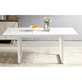 Table de salle à manger carrée extensible avec pied en métal, table de cuisine moderne peu encombrante (180 cm L x 80 cm P x 75 cm H)