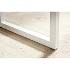 Table de salle à manger carrée extensible avec pied en métal, table de cuisine moderne peu encombrante (180 cm L x 80 cm P x 75 cm H)