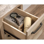 Bureau à domicile avec 3 tiroirs et rangement pour dossiers | Chêne Lintel | 43,15 po l | Dossiers suspendus format lettre