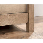 Bureau à domicile avec 3 tiroirs et rangement pour dossiers | Chêne Lintel | 43,15 po l | Dossiers suspendus format lettre
