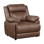 Ensemble 3 pièces de canapé, causeuse et fauteuil transitionnels | Similicuir marron foncé | Ressorts ensachés | Accoudoirs moelleux