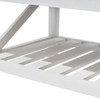 Table basse de ferme avec étagère inférieure ouverte | MDF | Coins antichoc | 102 cm (40,2 po) de largeur