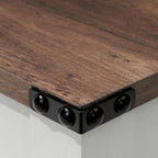 Table basse de ferme avec étagère inférieure ouverte | MDF | Coins antichoc | 102 cm (40,2 po) de largeur