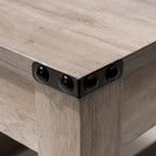 Table basse de ferme avec étagère inférieure ouverte | MDF | Coins antichoc | 102 cm (40,2 po) de largeur