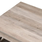 Table basse de ferme avec étagère inférieure ouverte | MDF | Coins antichoc | 102 cm (40,2 po) de largeur