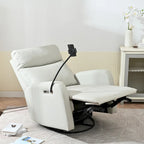 Fauteuil inclinable motorisé, pivotant et basculant | Rotation à 270° | Inclinaison à 30° | Inclinaison à 90-150° | Ports USB | Fauteuil de crèche