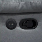 Canapé inclinable manuel en velours avec port USB