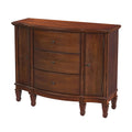 Meuble console avec 3 tiroirs doublés de feutre et 2 portes | Bois dur de peuplier | Placage de loupe de frêne | 101,6 cm L