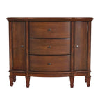 Meuble console avec 3 tiroirs doublés de feutre et 2 portes | Bois dur de peuplier | Placage de loupe de frêne | 101,6 cm L