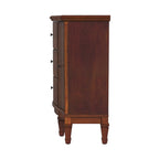 Meuble console avec 3 tiroirs doublés de feutre et 2 portes | Bois dur de peuplier | Placage de loupe de frêne | 101,6 cm L