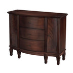 Meuble console avec 3 tiroirs doublés de feutre et 2 portes | Bois dur de peuplier | Placage de loupe de frêne | 101,6 cm L