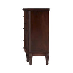 Meuble console avec 3 tiroirs doublés de feutre et 2 portes | Bois dur de peuplier | Placage de loupe de frêne | 101,6 cm L