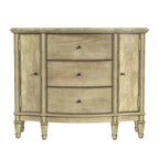 Meuble console avec 3 tiroirs doublés de feutre et 2 portes | Bois dur de peuplier | Placage de loupe de frêne | 101,6 cm L