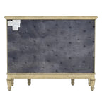 Meuble console avec 3 tiroirs doublés de feutre et 2 portes | Bois dur de peuplier | Placage de loupe de frêne | 101,6 cm L