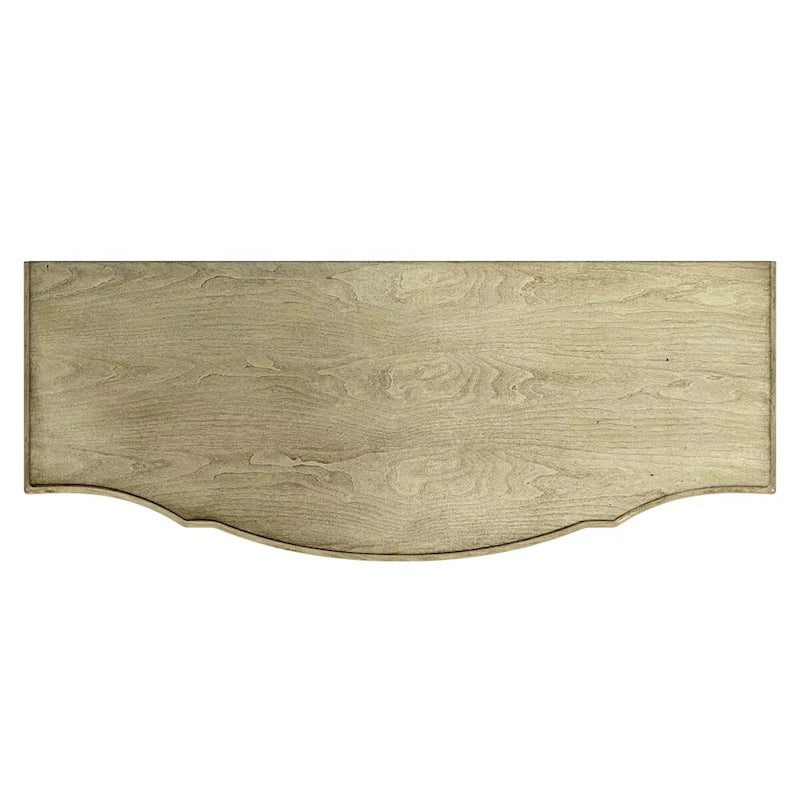 Meuble console avec 3 tiroirs doublés de feutre et 2 portes | Bois dur de peuplier | Placage de loupe de frêne | 101,6 cm L