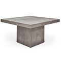 Table à manger carrée hauteur comptoir 59" | Béton fibré | Adaptée à l'extérieur | Gris foncé