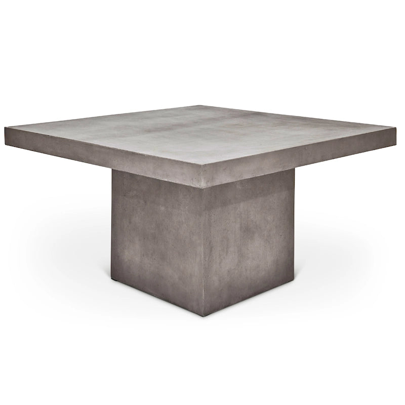 Table à manger carrée hauteur comptoir 59" | Béton fibré | Adaptée à l'extérieur | Gris foncé